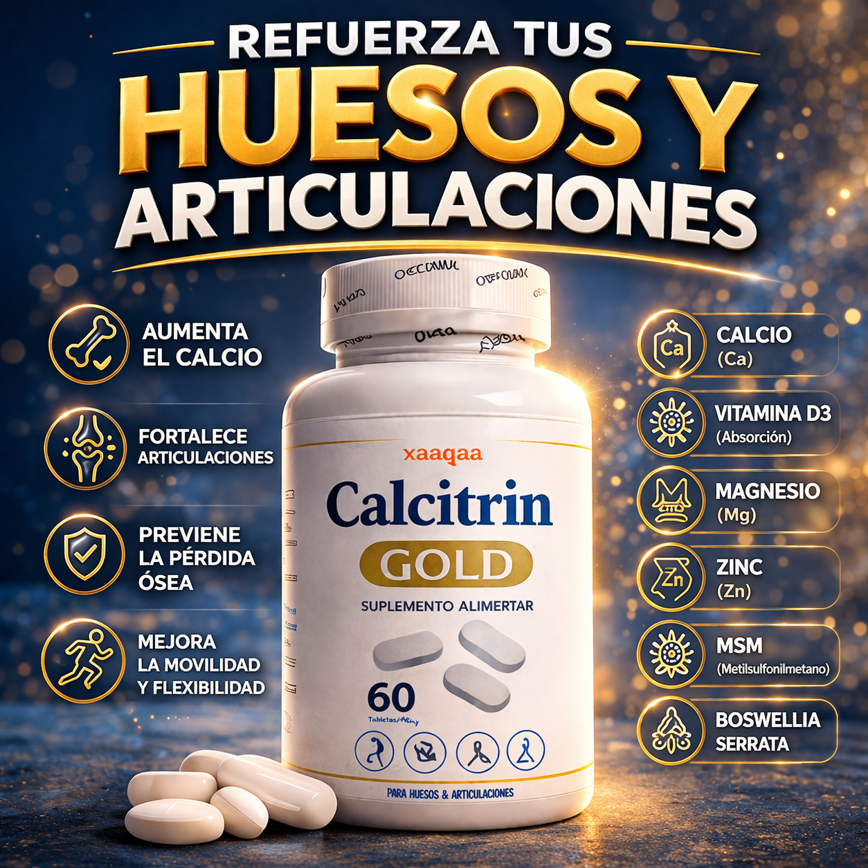 Calcitrin Gold: Huesos fuertes y saludables